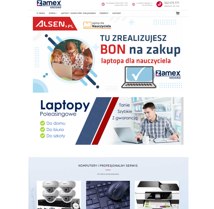 Sklep komputerowy i usługi poligraficzne